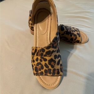 Leopard print sandals